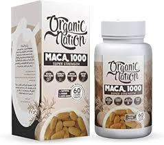 Organic Nation | Maca Tablets | Natural | Vegan | Non-GMO | Mood Enhancer | Sportsmen and Health Professionals | 60 Coated Tablets