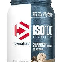 Dymatize ISO100 Hydrolyzed Protein Powder, 100% Whey Isolate Protein, 25g of Protein, 5.5g BCAAs, Gluten Free, Fast Absorbing, Easy Digesting, Cookies and Cream, 20 Servings